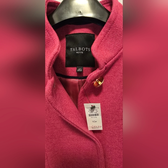 Talbots 10P Pink Military Coat-NEW wTags - Picture 3 of 8